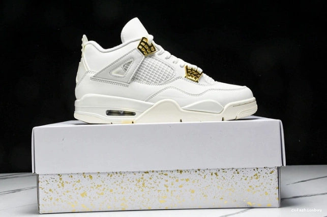 4 AQ9129-170 Gold Retro Jordan Metallic 0718